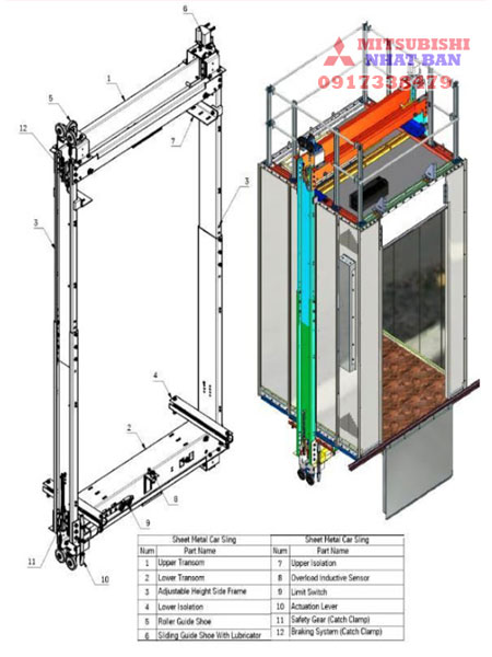 cấu tạo hố thang máy