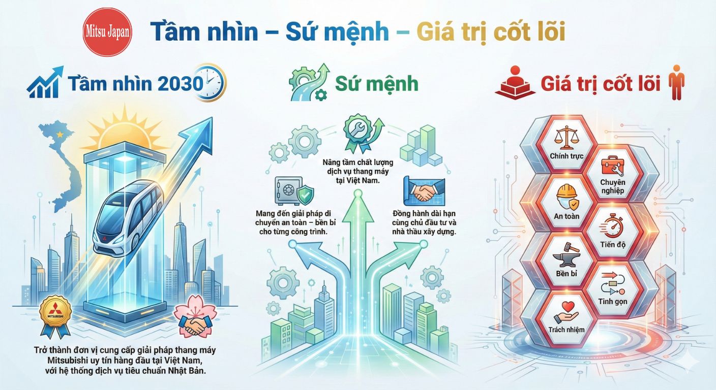 Tầm nhìn, sứ mệnh, giá trị cốt lõi của Mitsu Nhật Bản