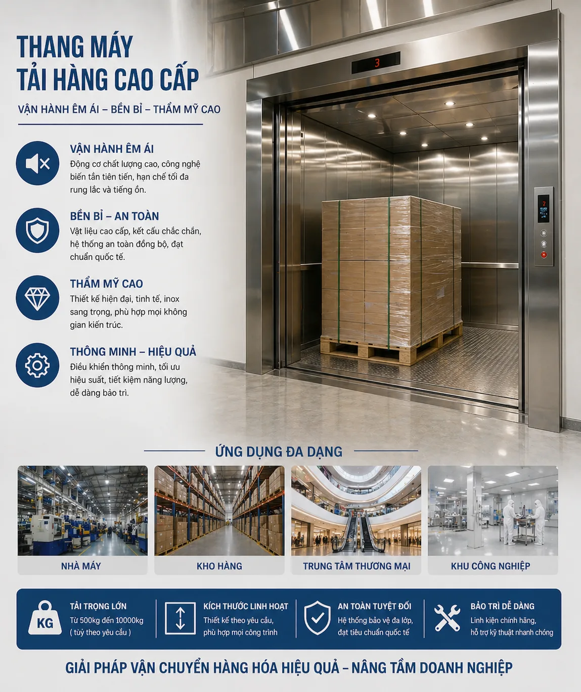 Thang máy tải hàng cao cấp