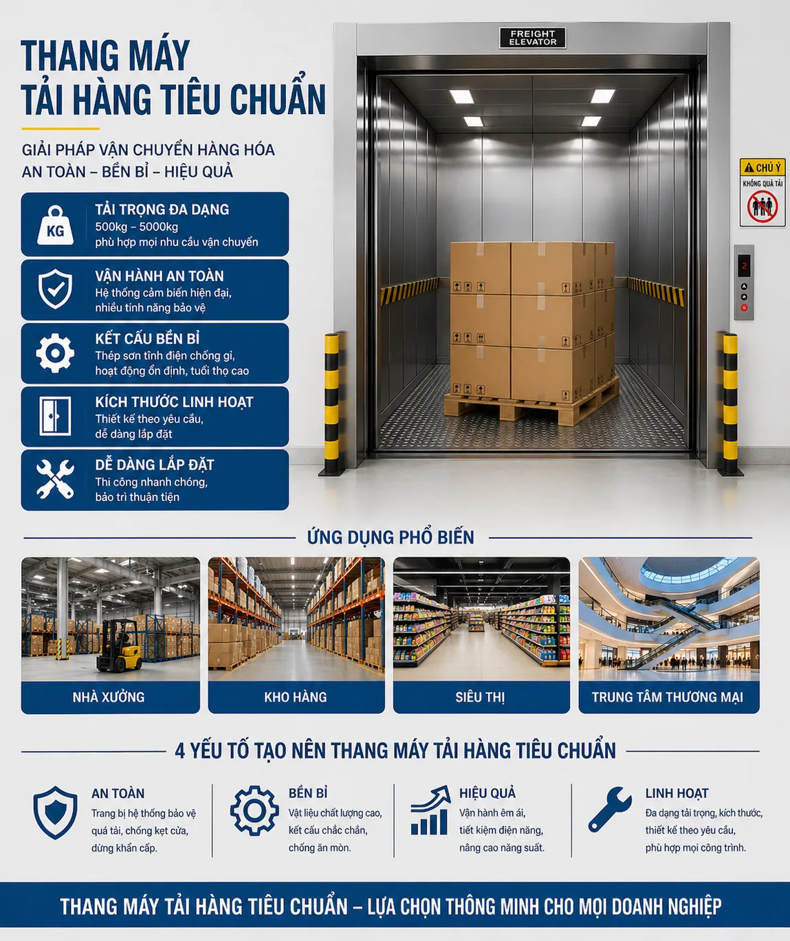 Thang máy tải hàng tiêu chuẩn